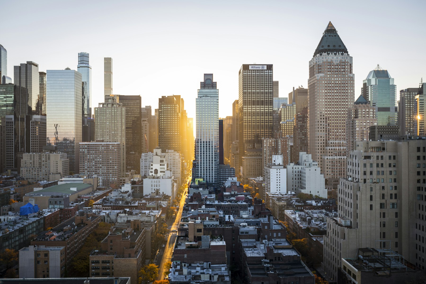 Manhattan avenue at golden hour